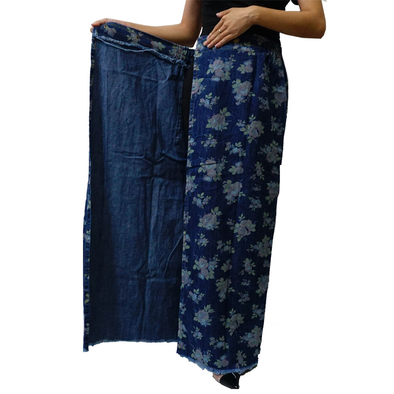 Váy Chống Nắng Jean Họa Tiết Giả Rách Kiểu Truyền Thống Nút Bấm