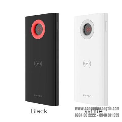 Pin Sạc Dự Phòng Không Dây BOROFONE BT16, BT-16 - Dung Lượng 10000mAh, Có Đèn Led