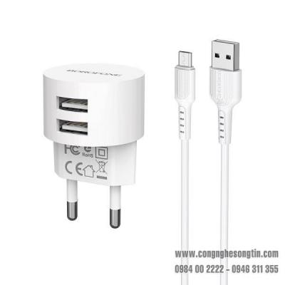 Bộ Cóc Cáp Sạc BOROFONE BA23A, BA-23A - Cổng Micro