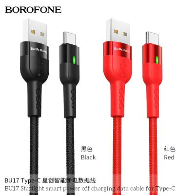 Dây cáp sạc tự ngắt BU17 Borofone cổng Type-C, 1.2m