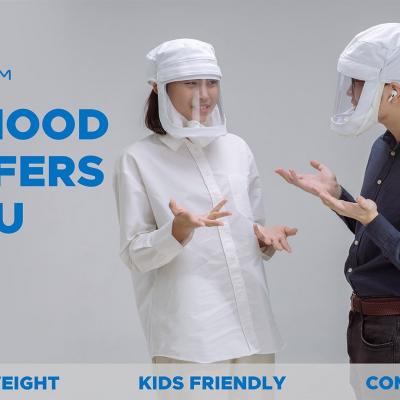 Mũ bảo hộ Vihood - Mũ cách ly di động phòng chống dịch Covid