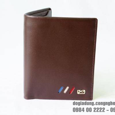 Ví Da Bò - Màu Nâu Đỏ Dáng Đứng - VB001-NDODD