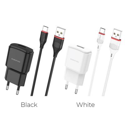 Bộ cóc cáp sạc BA48A Borofone cổng USB-C, Type-C Chuẩn EU