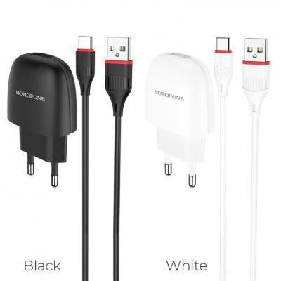 Bộ Cóc Cáp Sạc BA49A Borofone - 1 Cổng USB - Cổng Type-C chuẩn EU