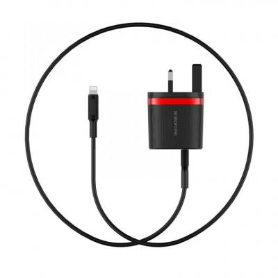 Bộ Cóc Cáp Sạc BA7B Borofone - 2 Cổng USB - Cổng Lightning chuẩn UK