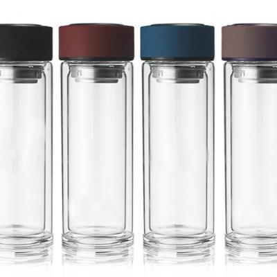 Bình nước thủy tinh 2 lớp có lọc trà 320ml