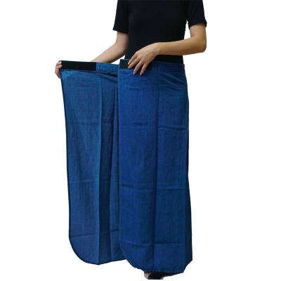 Váy Chống Nắng Xẻ Tà Chất Liệu Jean Trơn Nút Dán congnghesongtin com