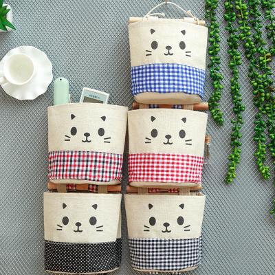 Combo 3 Túi Treo Tường Vải Bố Hình Mèo