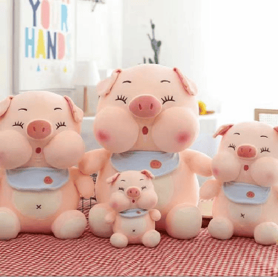 Heo bông choàng khăn 45cm