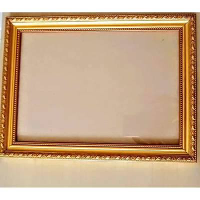 Khung giấy khen A4 - mẫu khung vàng, mặt kính