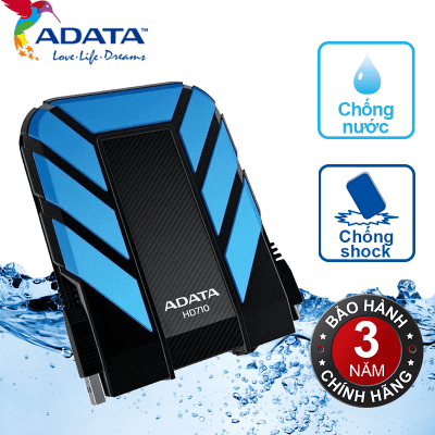 Adata - Ổ Cứng di động 3.0 HD710 - Chống shock, va đập, thấm nước 1TB