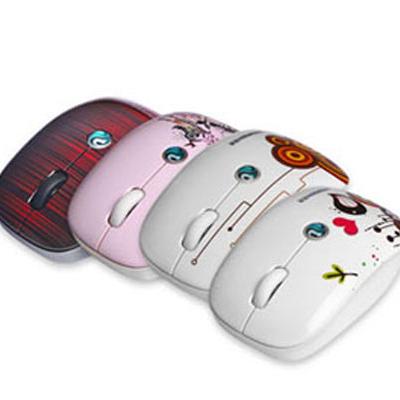 Newmen - Chuột quang không dây F200 họa tiết chim sơn ca