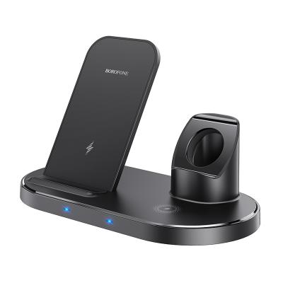 Đế Sạc Không Dây 3in1 cho Apple Watch, iPhone Và Aripods BQ10 Borofone