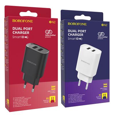 Cóc Sạc Borofone BN2 - 2 Cổng USB 2.1A chuẩn EU