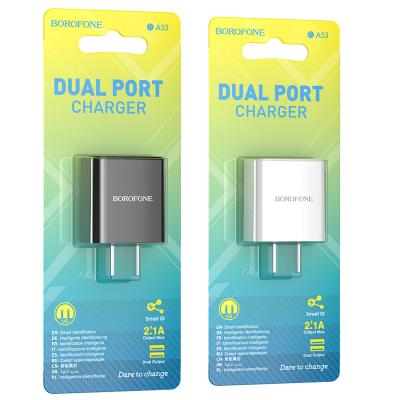 Cóc Sạc Borofone BA53 - 2 Cổng USB 2.1A chuẩn US