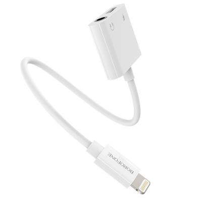 Jack Chuyển Đổi Borofone BV12 Lightning 2 in 1 - 1 Đầu Sạc Lightning, 1 Đầu Tai Nghe 3.5