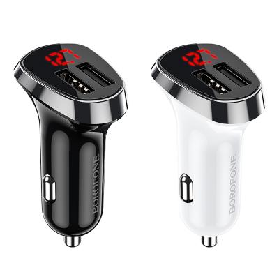 Sạc Xe Hơi Borofone BZ15 2 Cổng USB có màn LCD chuẩn US
