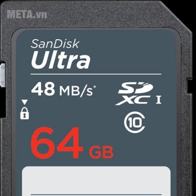 Sandisk - Thẻ nhớ SD Sandisk 48mb/s - 64GB