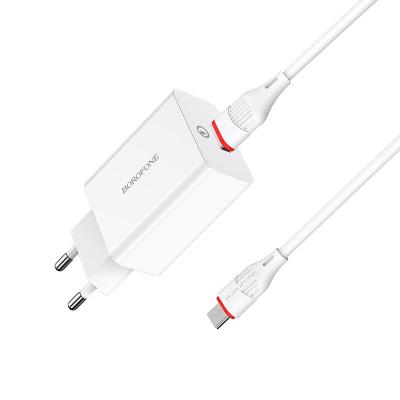 Bộ Cóc Cáp Sạc Nhanh BOROFONE BA21A, BA-21A - Cổng Micro (EU)
