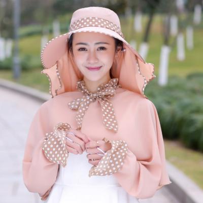 Nón chống nắng chấm bi - Tặng áo khoác thời trang