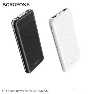 Pin Sạc Dự Phòng BOROFONE CT1, 10000mah, Cổng vào Micro USB / USB C, 2 cổng sạc ra 1A, Đèn Led hiển thị dung lượng pin