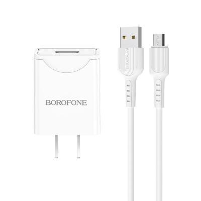 Bộ Cóc Cáp Sạc Borofone CD1 2.1A 18W Cổng Micro