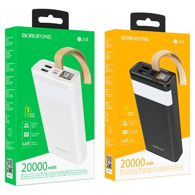 Pin Sạc Dự Phòng BJ18 Borofone - Dung Lượng 20000mAh 2 Cổng Sạc USB 1 Cổng Micro 1 Cổng Type C