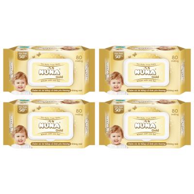 Khăn ướt NuNa Gold 80 tờ, siêu dày