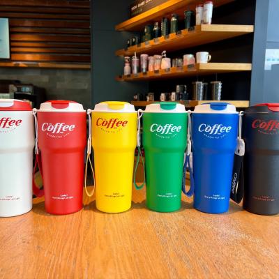 Ly giữ nhiệt Coffee 620ml có dây xách