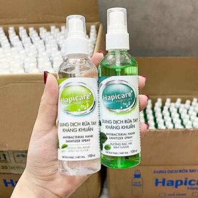 Dung dịch rửa tay khử khuẩn Hapicare 100ml (120 chai/thùng)