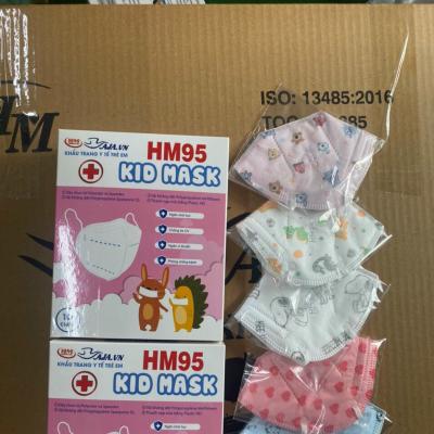 Khẩu trang y tế cao cấp HM95 trẻ em - họa tiết (10 cái/hộp)