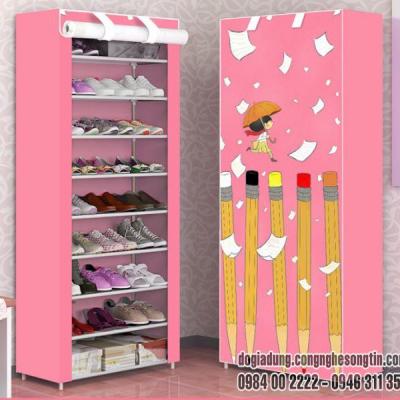 Tủ Đựng Giày 10 Tầng Cao Cấp 3D